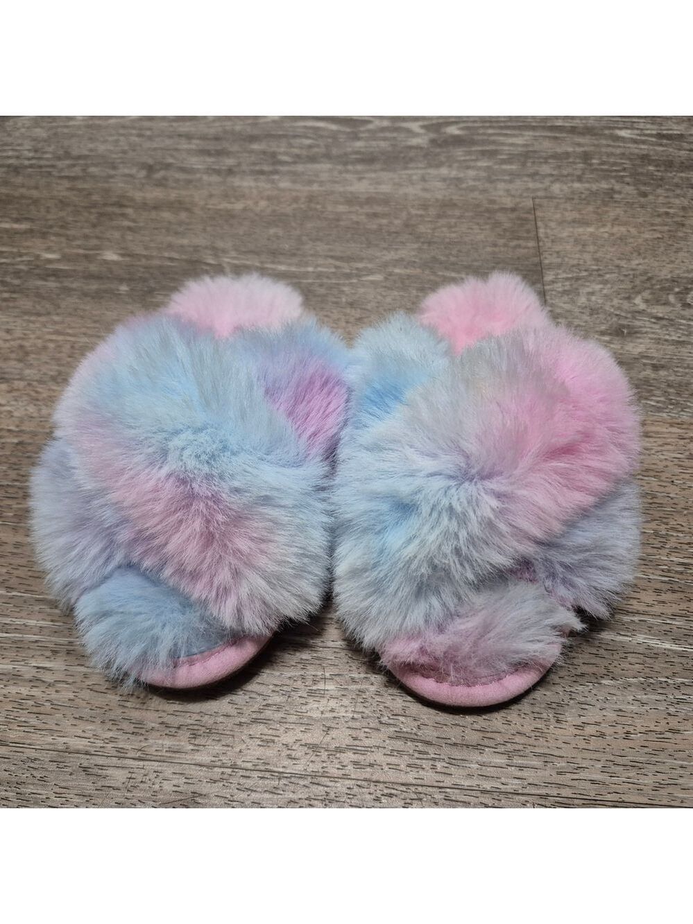 J. Crew Crew Cuts Toddler Kid Girls Faux Fur Slipper Sz 9 Nwot